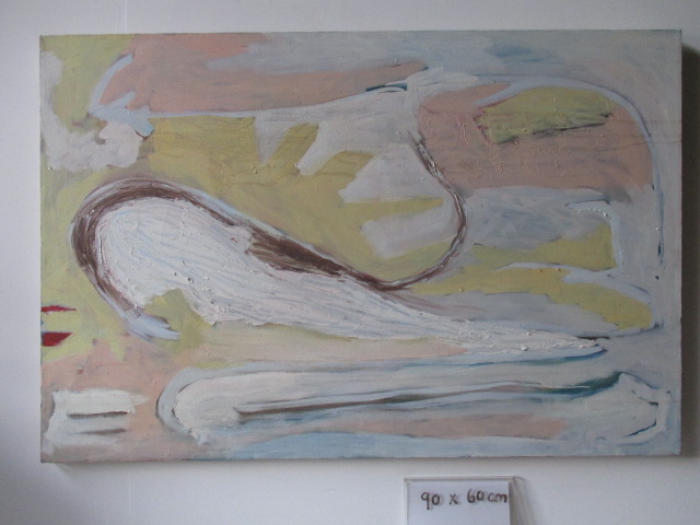 ARTWORK, Canvas - Pastel Pink blue Yellow White